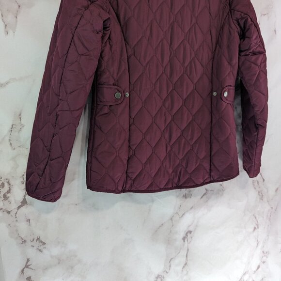 Eddie Bauer Puffer Jacket Women Small Red Maroon Coat Quilted Packable No Hood - Picture 7 of 11